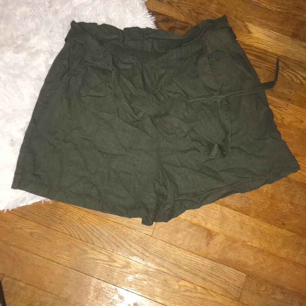 Tie front shorts